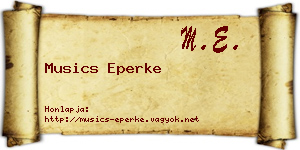 Musics Eperke névjegykártya